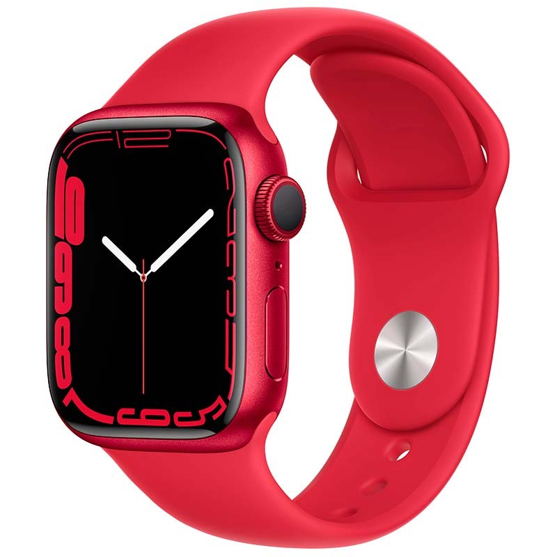 Apple Watch Series 7 GPS 41mm Aluminio PRODUCT(RED)/Correa Deportiva Roja - Reloj inteligente - Ítem
