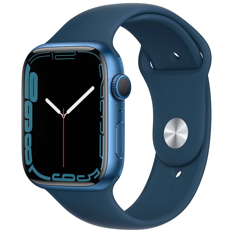 Apple Watch Series 7 GPS 45mm Aluminium Bleu/Bracelet Sport Bleu Abysse