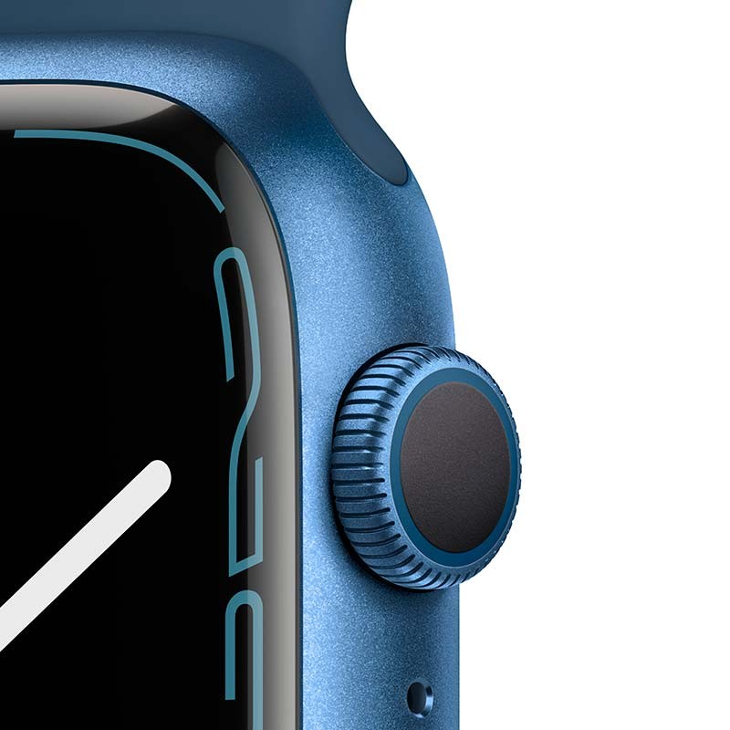 Apple Watch Series 7 GPS 45mm Aluminium Bleu/Bracelet Sport Bleu Abysse - Ítem2