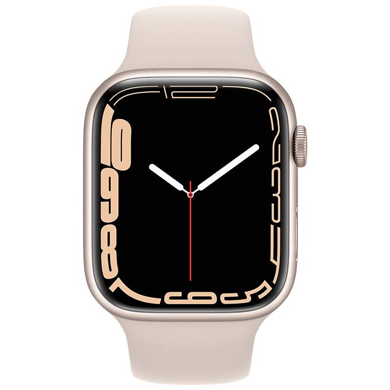 Apple Watch Series 7 GPS 45mm Aluminio Blanco Estrella/Correa Deportiva Blanco Estrella - Ítem1