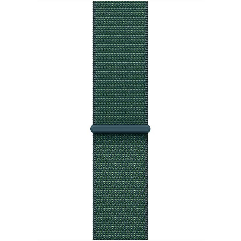 Apple Watch SE (2024) GPS 44mm Lumière Stellaire avec Bracelet Loop Sport Vert - Ítem2