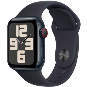 Apple Watch SE GPS + Cellular 40mm 2023 Minuit avec Bracelet Sport S/M