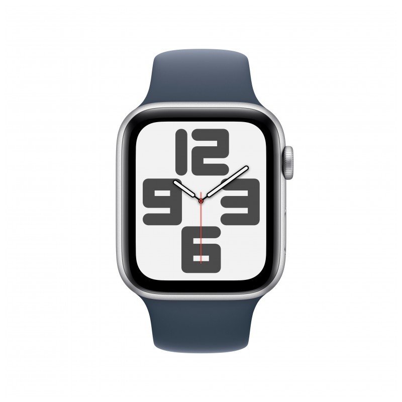 Apple Watch SE GPS 44mm 2023 Prateado com Bracelete Desportiva S/M - Item1