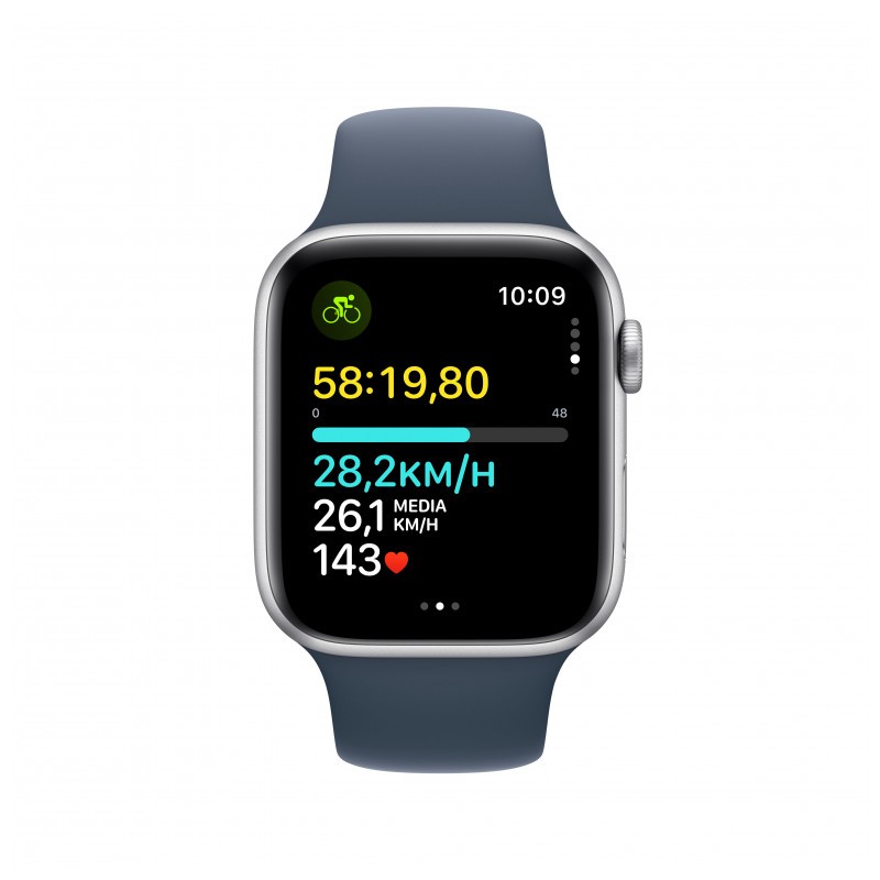 Apple Watch SE GPS 44mm 2023 Plata con Correa Deportiva S/M - Ítem3