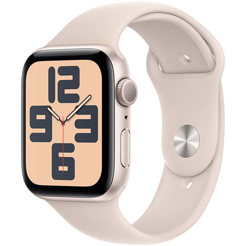 Apple Watch SE GPS 44mm 2023 Blanco Estrella con Correa Deportiva S/M - Ítem