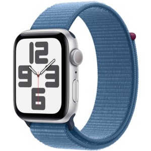 Apple Watch SE GPS 44mm 2023 Plata con Correa Loop Deportiva Azul