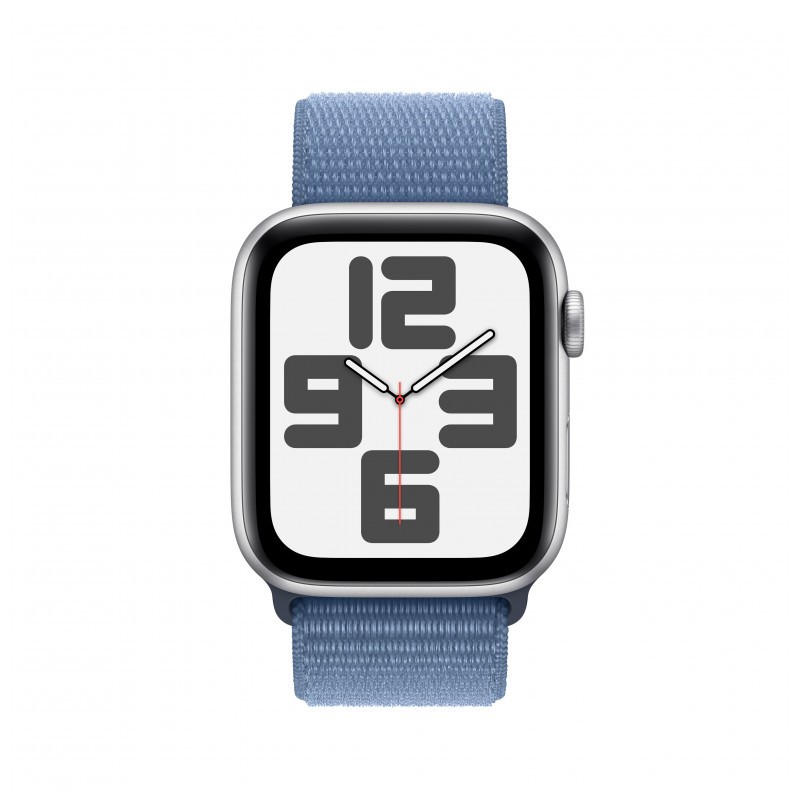 Apple Watch SE GPS 44mm 2023 Argent avec Bracelet Loop Sport Bleu - Ítem1