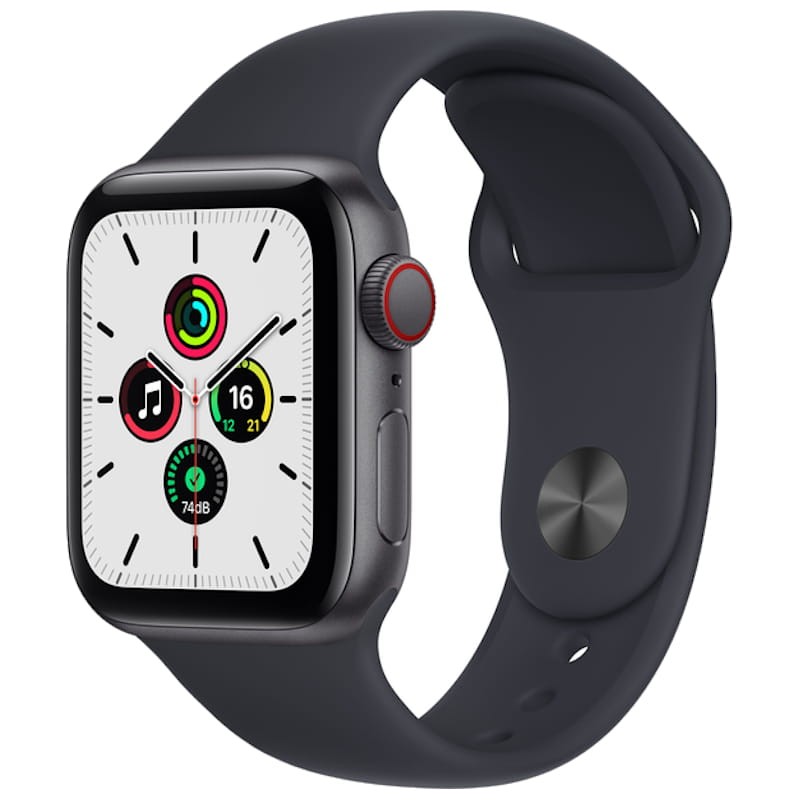 Apple Watch SE 40mm Cellular Aluminium Gris Sidéral - Bracelet Sport Noir - Ítem