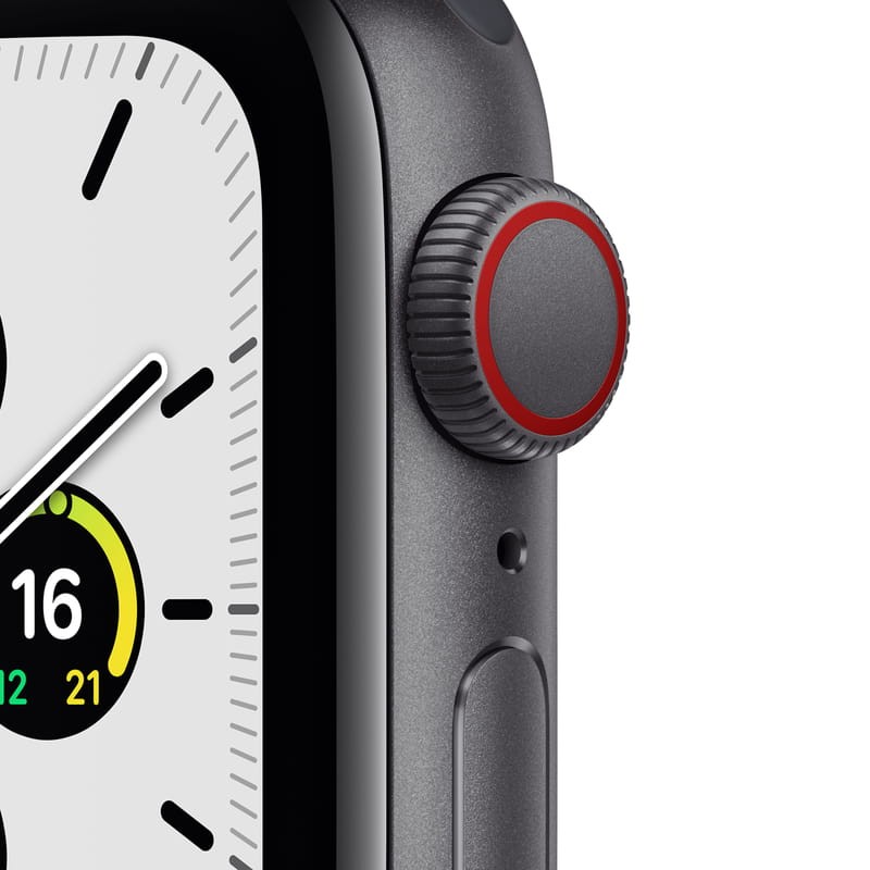 Apple Watch SE 40mm Cellular Aluminio Gris Espacial - Correa Deportiva Negra - Ítem1