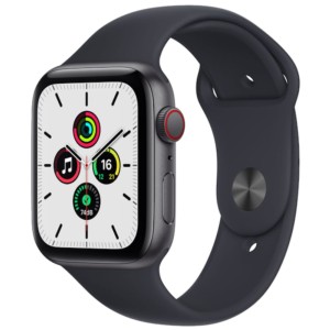 Apple Watch SE 44mm Cellular Aluminio Gris Espacial Correa Deportiva Negra