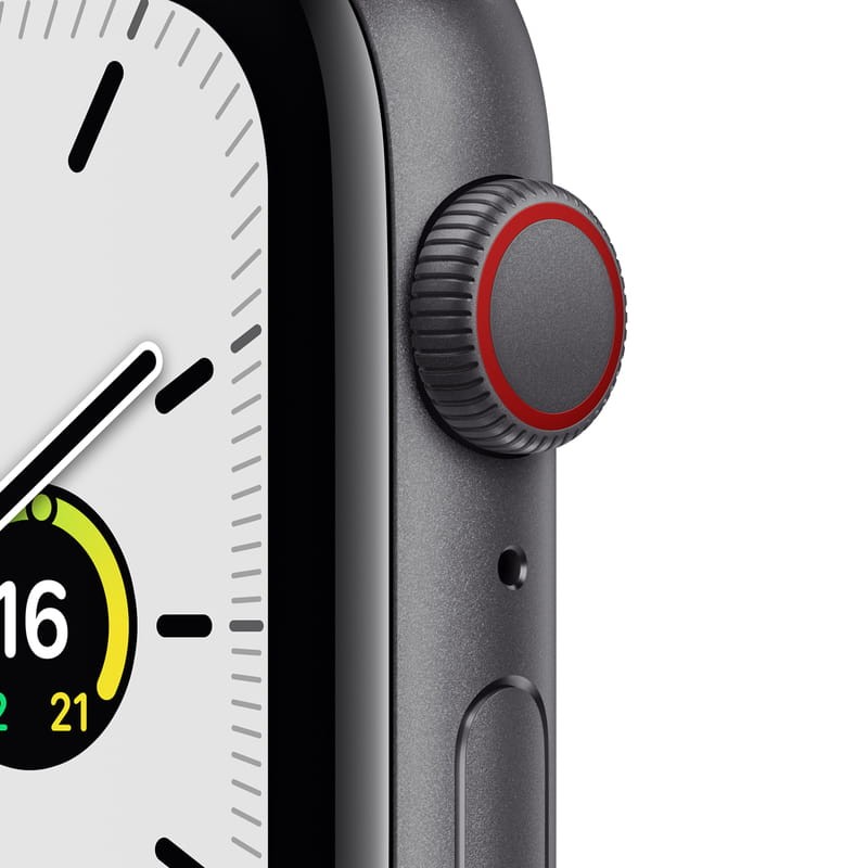 Apple Watch SE 44mm Cellular Aluminium Gris Sidéral - Bracelet Sport Noir - Ítem1