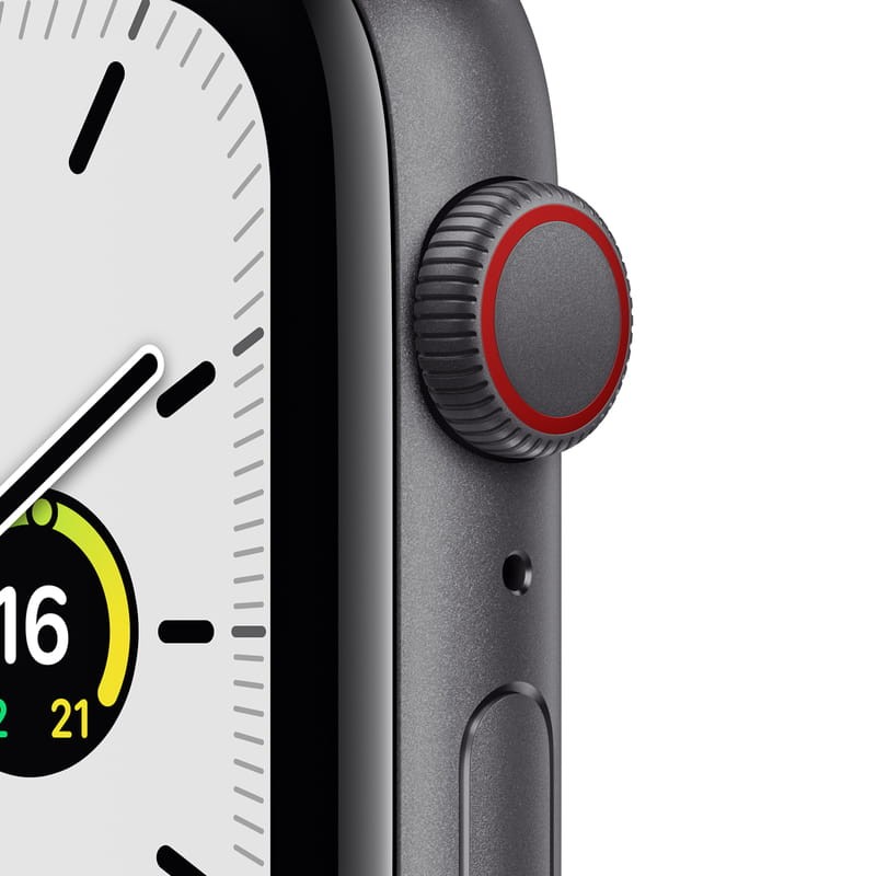 Apple Watch SE 44mm Cellular Aluminio Gris Espacial Correa Deportiva Negra - Ítem1
