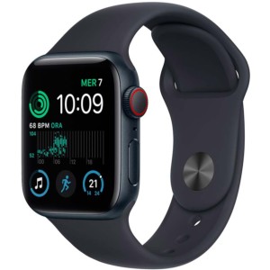 Montre Connectée Apple Watch SE GPS+Cellular 40mm Aluminium avec Bracelet Sport Minuit