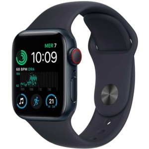 Reloj inteligente Apple Watch SE GPS+Cellular 40mm Aluminio con Correa Deportiva Medianoche