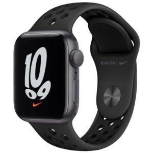 Apple Watch SE Nike GPS 40mm Aluminium Gris Sidéral Bracelet Sport Anthracite-Noir