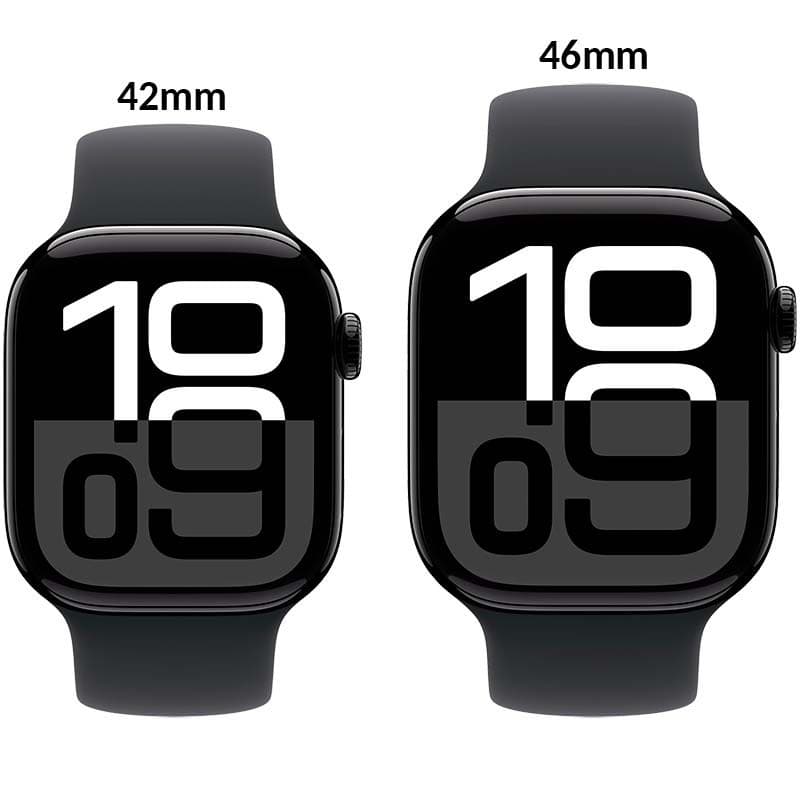 Apple Watch Series 10 GPS Alumínio Rosa‑dourado com Bracelete Desportiva M/L: 46mm e 42mm - tamanhos disponíveis