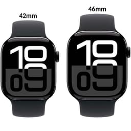 Apple Watch Series 10 GPS Alumínio Rosa‑dourado com Bracelete Desportiva M/L: 46mm e 42mm - tamanhos disponíveis