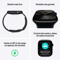 Apple Watch Series 10 GPS 46mm Alumínio Rosa‑dourado com Bracelete Desportiva M/L - características