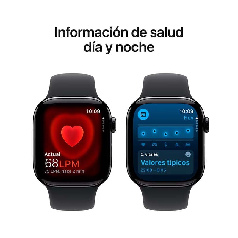 Apple Watch Series 10 GPS 46mm Alumínio Rosa‑dourado com Bracelete Desportiva M/L - dados de saúde 24/7