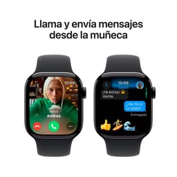 Apple Watch Series 10 GPS 46mm Alumínio Rosa‑dourado com Bracelete Desportiva M/L - chamadas e mensagens