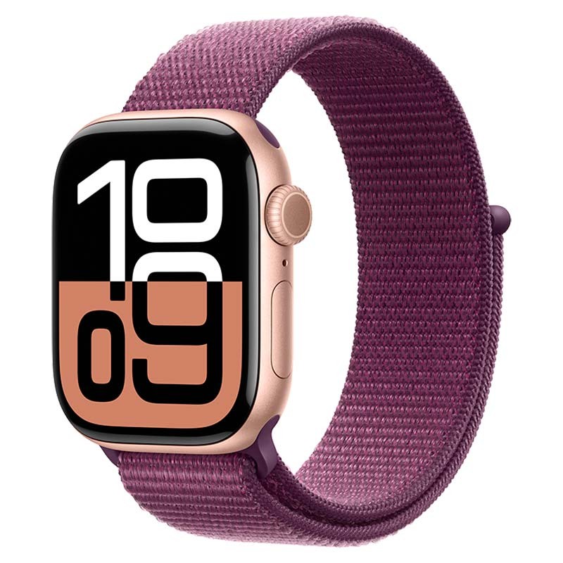 Apple Watch Series 10 GPS 42 mm Aluminium Or rose avec Bracelet Boucle Sport Prune - Ítem