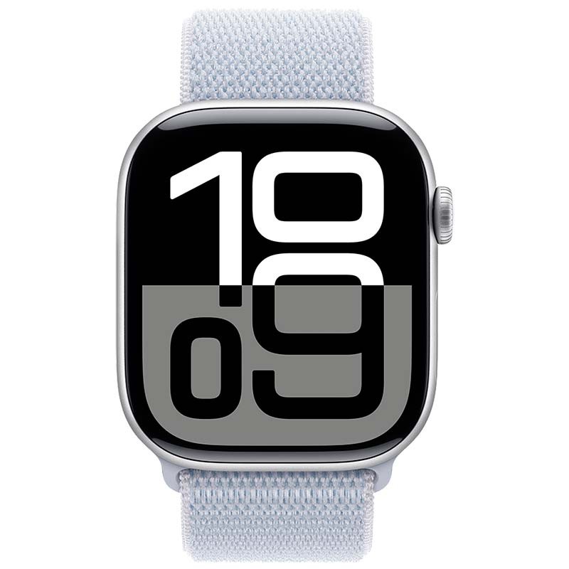 Apple Watch Series 10 GPS 46mm Aluminio Plata con Correa Loop deportiva Azul Nube - Ítem1