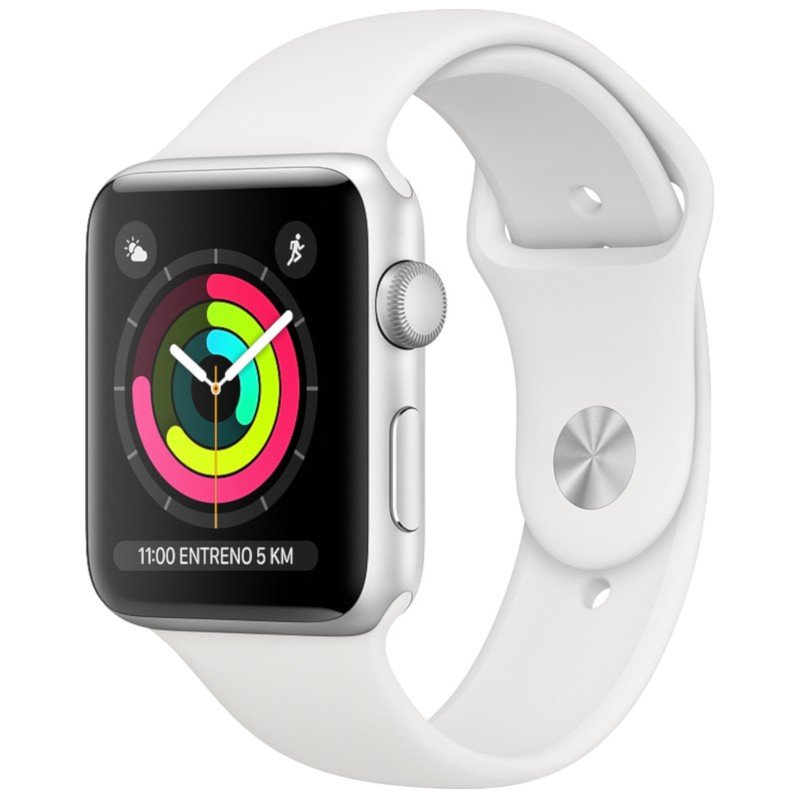 Apple Watch Series 3 GPS 42mm Aluminum Silver/White Sports Strap