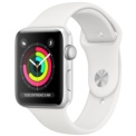 Apple Watch Series 3 GPS 42mm Aluminum Silver/White Sports Strap - Item