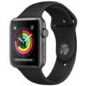Apple Watch Series 3 GPS 38mm Aluminum Space Gray/Black Sports Strap - Item