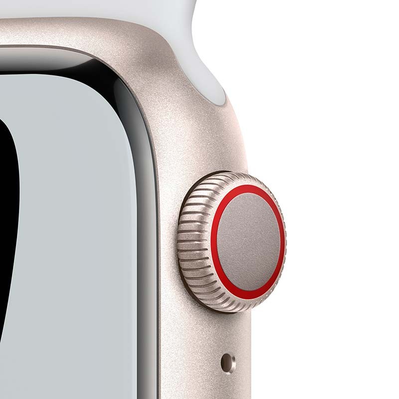Apple Watch Nike Series 7 GPS + Cellular Caja de aluminio 41mm Blanco Estrella con Correa Nike Sport Platino/Negro - Ítem2
