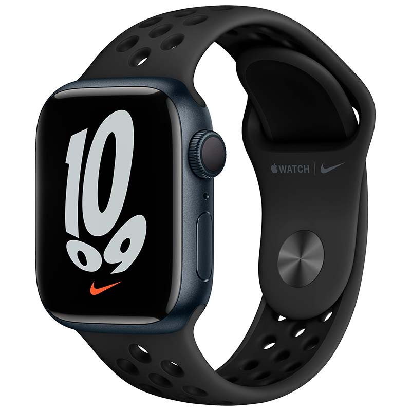 Apple Watch Nike Series 7 GPS + Cellular Caja de aluminio 41mm Medianoche con Correa Nike Sport Antracita/Negro