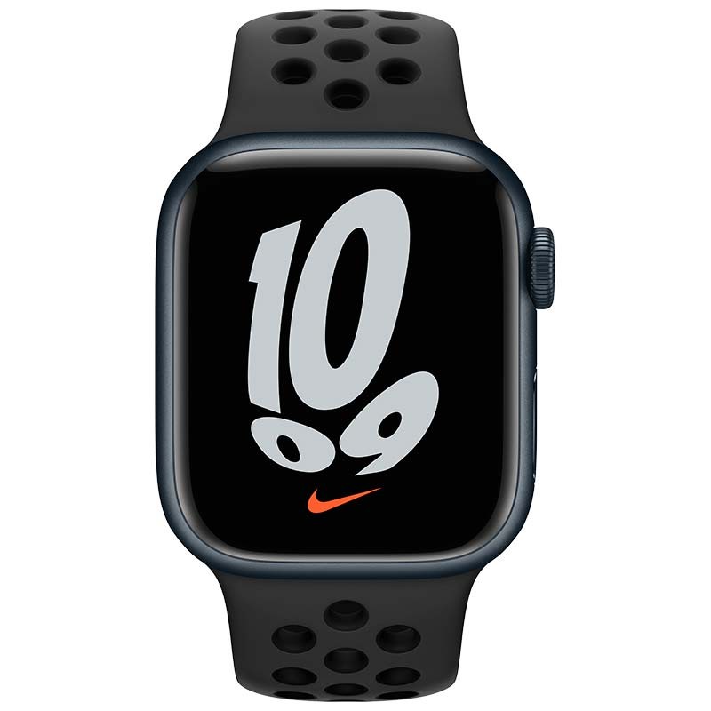 Apple Watch Nike Series 7 GPS + Cellular Caja de aluminio 41mm Medianoche con Correa Nike Sport Antracita/Negro - Ítem1