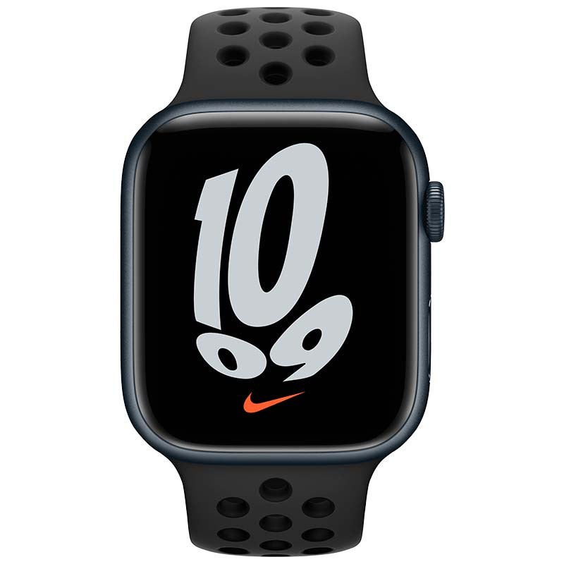 Apple Watch Nike Series 7 GPS Caja de aluminio 45mm Medianoche con Correa Nike Sport Antracita/Negro - Ítem1
