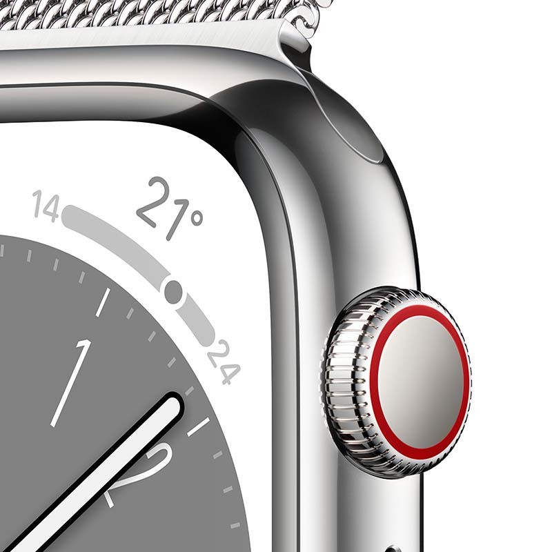 Apple Watch Series 8 GPS+Cellular 41mm Acero Inoxidable con Correa Milanese Loop Plata - Reloj inteligente - Ítem2