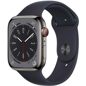 Reloj Apple Watch Series 8 GPS+Cellular 41mm Acero Inoxidable Grafito con Correa Deportiva Medianoche