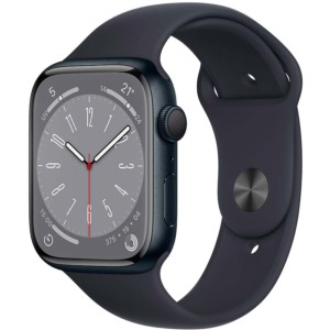 Montre Connectée Apple Watch Series 8 GPS 45mm Aluminium avec Bracelet Sport Minuit