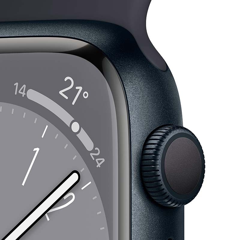 Relógio inteligente Apple Watch Series 8 GPS 45mm Alumínio com Bracelete desportiva Meia-noite - Item2