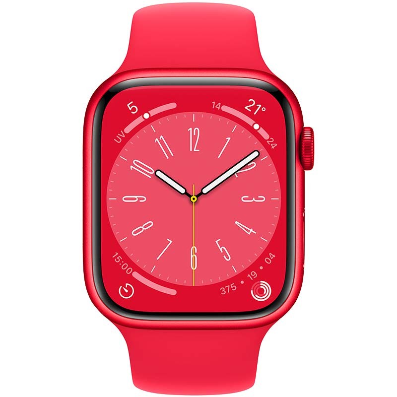 Reloj inteligente Apple Watch Series 8 GPS+Cellular 45mm Aluminio con Correa Deportiva (PRODUCT)RED - Ítem1
