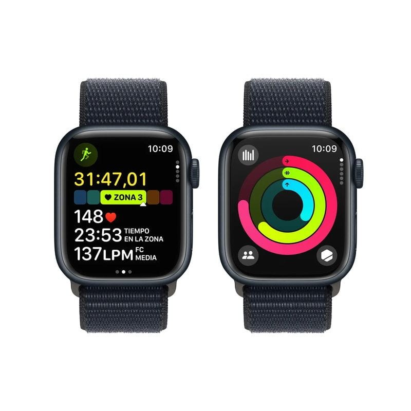 Apple Watch Series 9 GPS 41 mm Aluminium Minuit Bracelet Loop - Ítem5