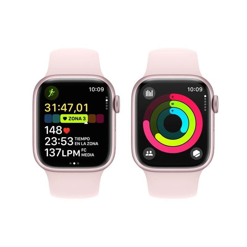 Apple Watch Series 9 GPS 41 mm Aluminium Rose Laisse de sport S/M - Ítem6