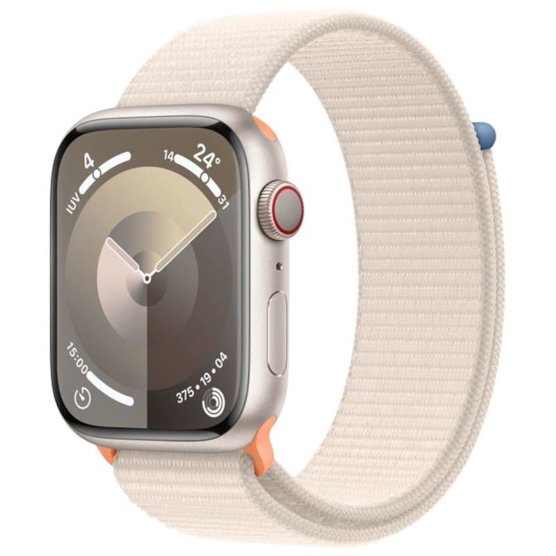 Apple Watch Series 9 GPS + Cellular 45 mm Luz das Estrelas Branco com Alça Loop - Item