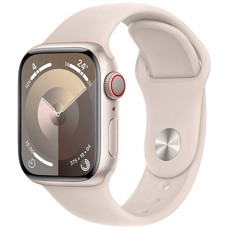 Apple Watch Series 9 GPS + Cellular 41mm Aluminio Blanco Estrella con Correa Deportiva S/M - Ítem