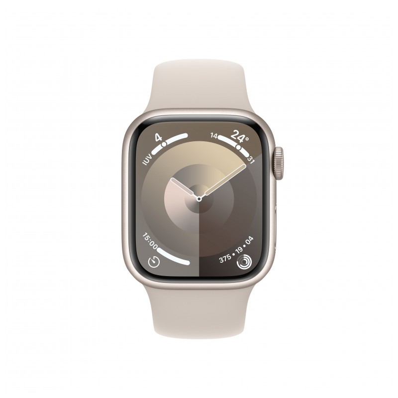 Apple Watch Series 9 GPS + Cellular 41mm Aluminio Blanco Estrella con Correa Deportiva S/M - Ítem1