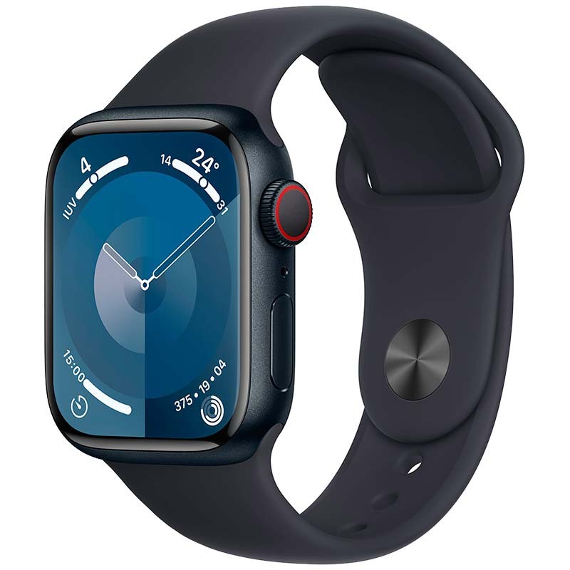 Apple Watch Series 9 GPS + Cellular 41mm Aluminio Medianoche con Correa Deportiva S/M - Ítem