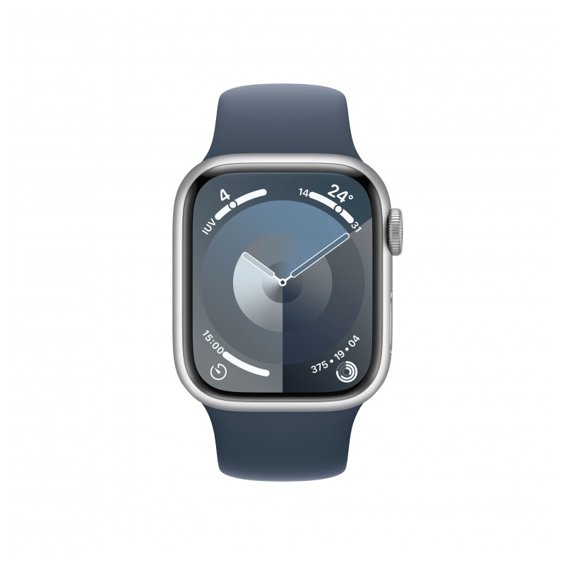 Apple Watch Series 9 GPS + Cellular 41mm Aluminium Argent avec Bracelet Sport Bleu S/M - Ítem1