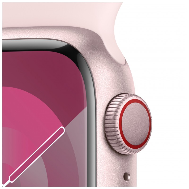 Apple Watch Series 9 GPS + Cellular 41mm Aluminium Rose avec Bracelet Sport S/M - Ítem2