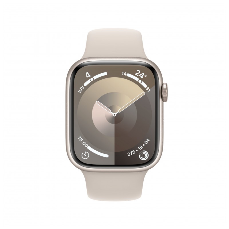 Apple Watch Series 9 GPS + Cellular 45mm Aluminium Lumière Stellaire avec Bracelet Sport M/L - Ítem1