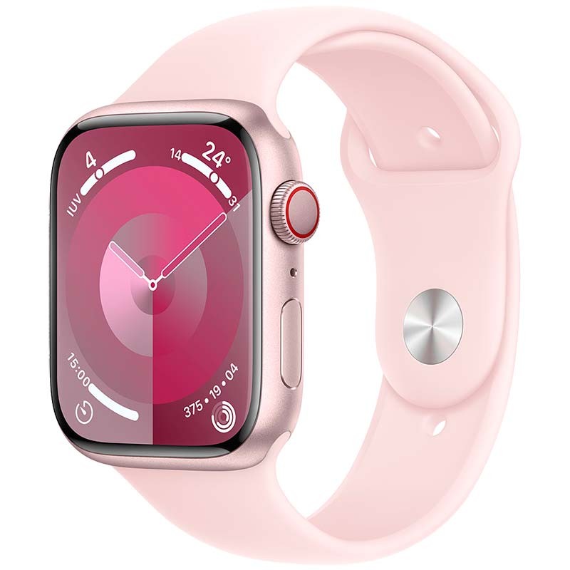 Apple Watch Series 9 GPS + Cellular 45mm Alumínio Rosa com Bracelete Desportiva M/L - Item