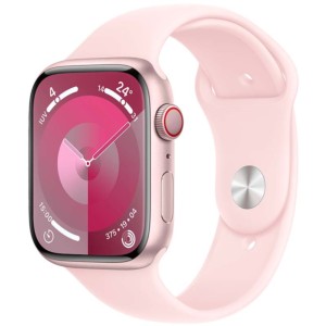 Apple Watch Series 9 GPS + Cellular 45mm Alumínio Rosa com Bracelete Desportiva M/L