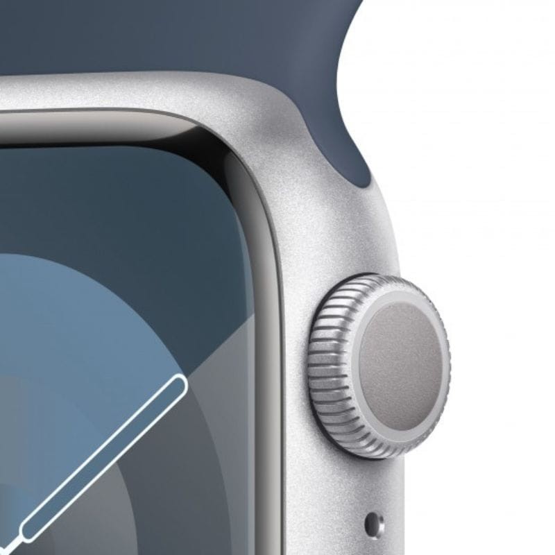 Apple Watch Series 9 GPS 41 mm Alumínio Prata com Bracelete desportiva S/M Azul - Item2